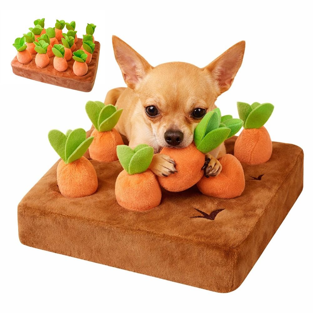 Dog Puzzle Feeder Toy - 스트레스 해소 당근 스너플 매트 정신