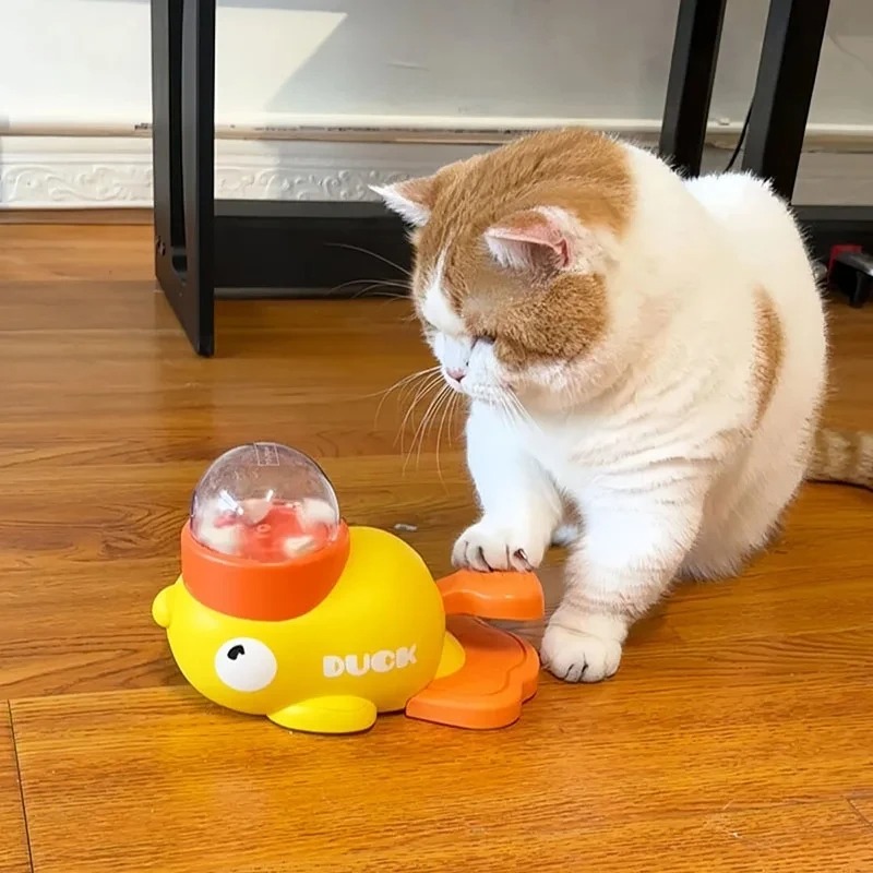 노란색 오리 모양의 고양이 간식 디스펜서, 내구성 있는 - Dog Puzzle Feeder Toy 리뷰 및 가격