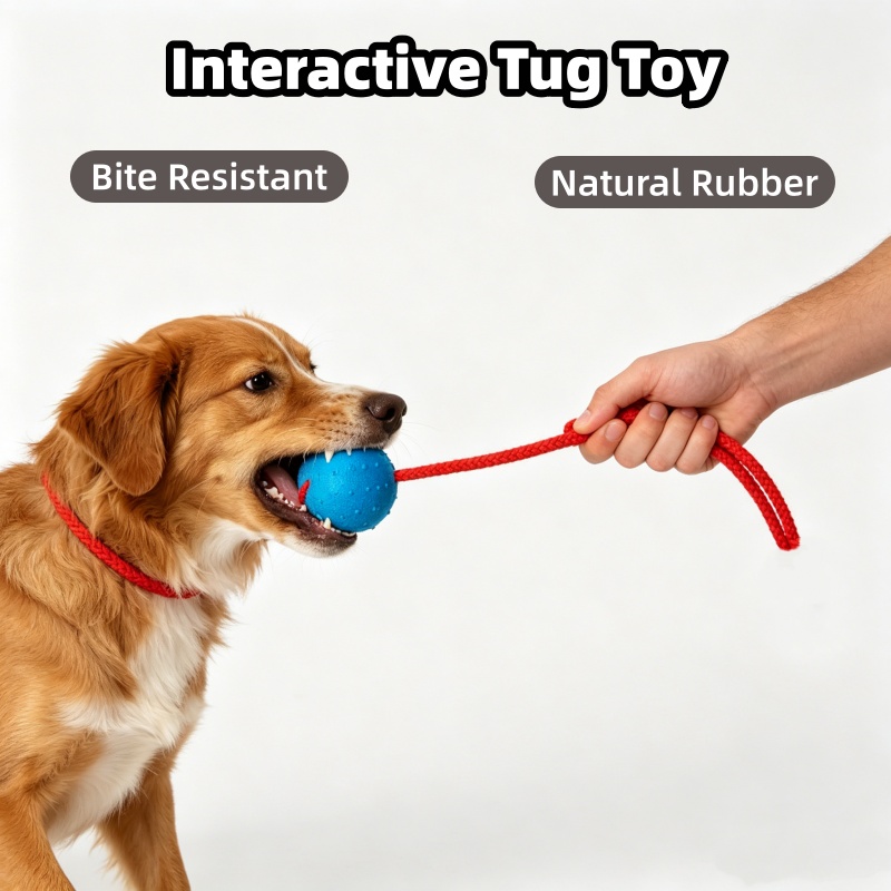 튼튼한 고무 재질로 만들어진, 묶을 수 있는 끈이 달린 - Indestructible Dog Chew Toy 리뷰 및 가격