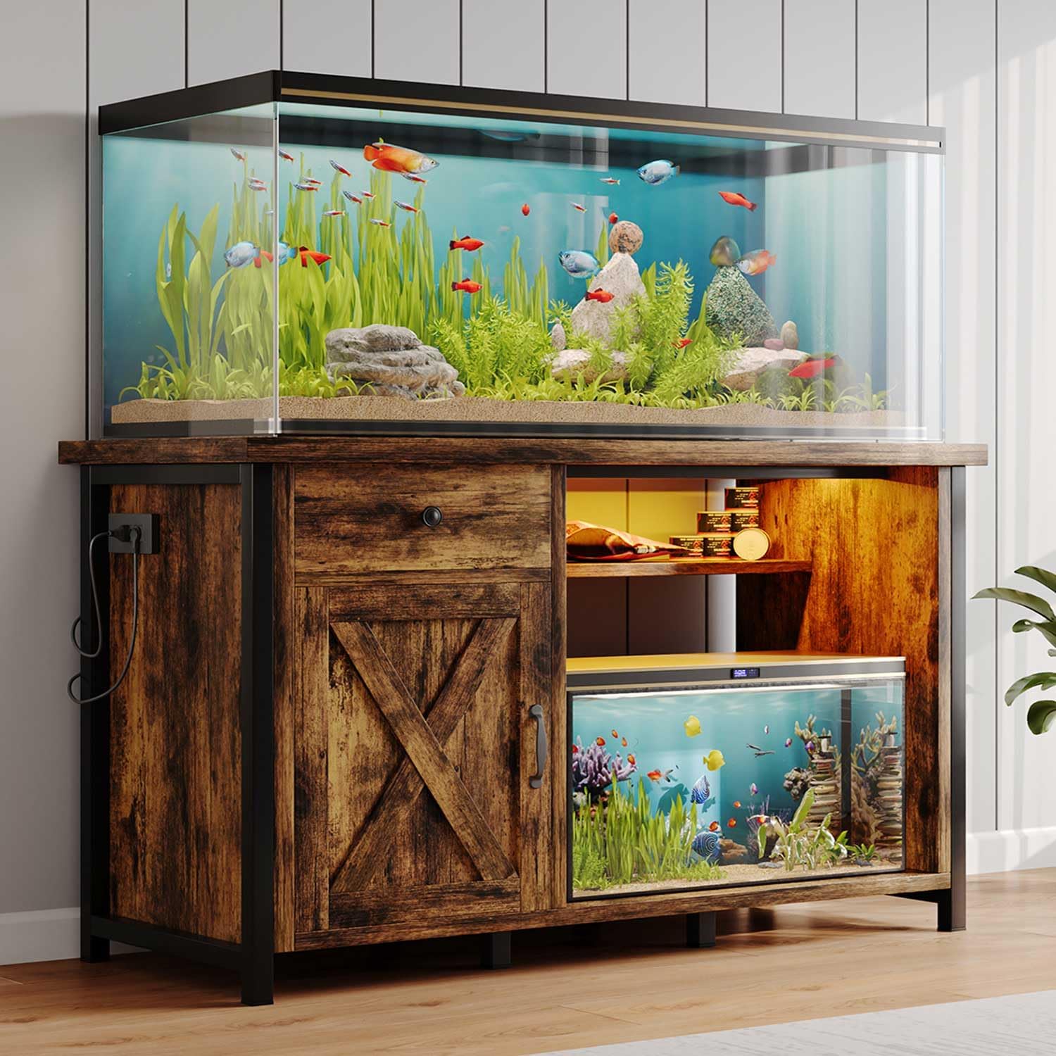 55~75갤런 용량의 어항을 위한 전원 콘센트와 LED - Aquarium 리뷰 및 가격